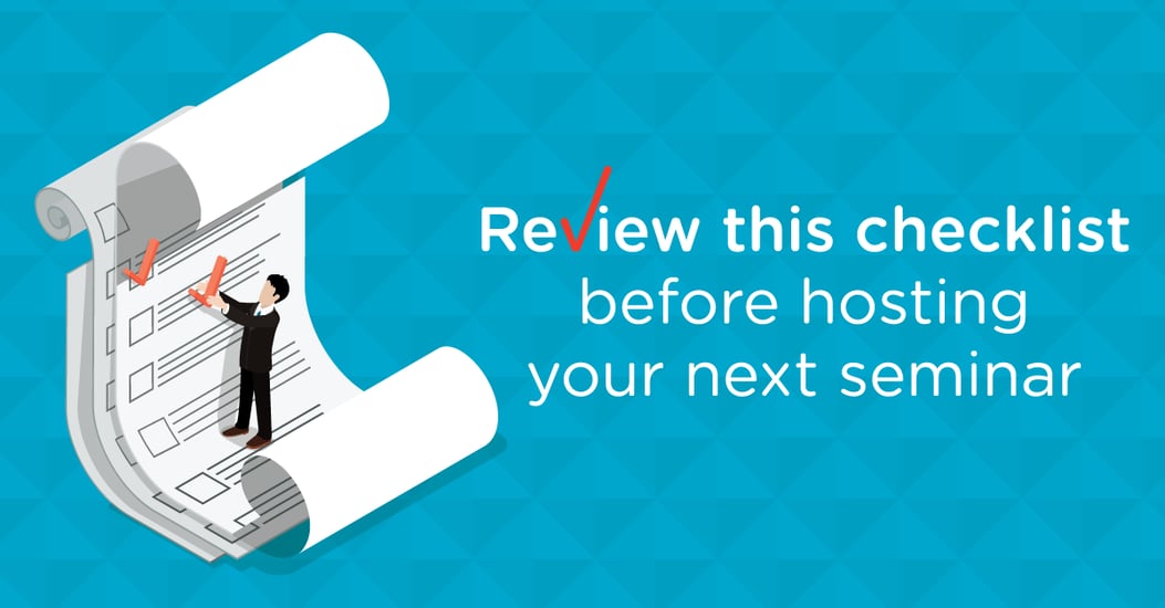 Review this checklist before hosting your next financial planning seminar